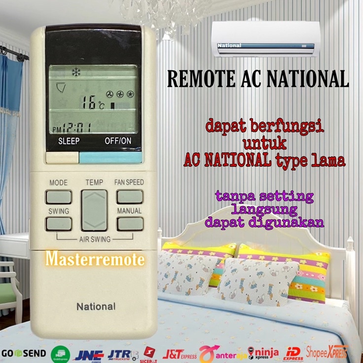 ★ TvC REMOT REMOTE AC NATIONAL TYPE LAMA ✻ Kirim Langsung
