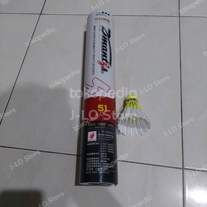 Terlaris Shuttlecock/Kok Badminton 3 In 1 Dmantis D51 (Import) 1 Slop Isi 12Pcs