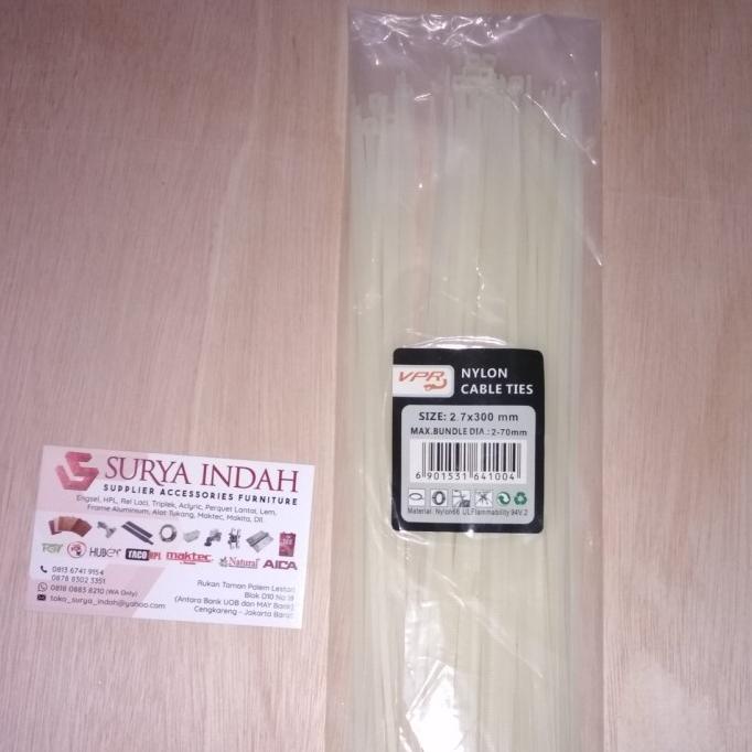 

}}}}}}] Kabel ties Nylon 2.7 x 300mm (panjang 30cm)
