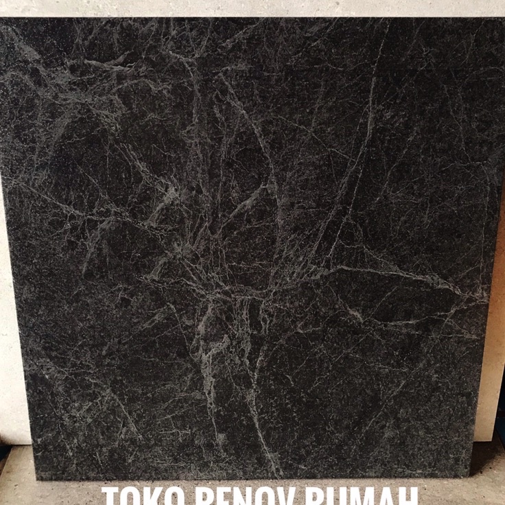 ➝ keramik 50x50 hitam KASAR motif marmer/ keramik lantai teras/keramik carpot/ keramik lantai garasi