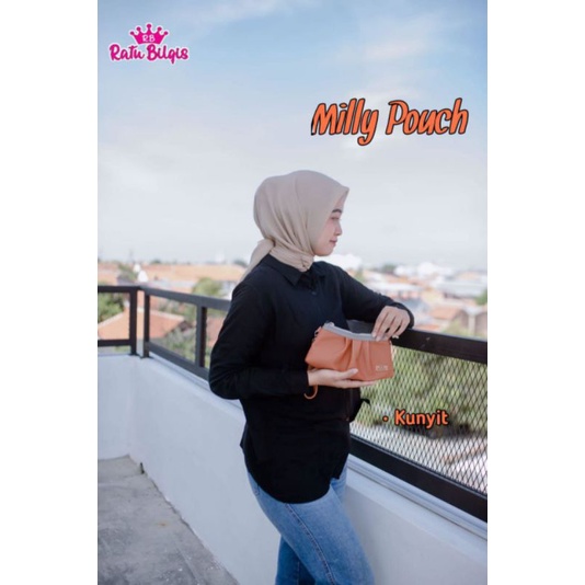 milly pouch by ratu Bilqis clutch dompet wanita