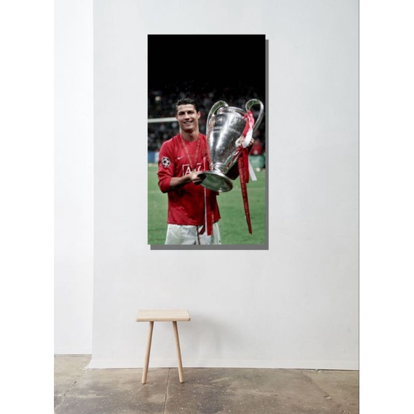 POSTER DINDING CRISTIANO RONALDO X MANCHESTER UNITED UKURAN BESAR, POSTER BOLA