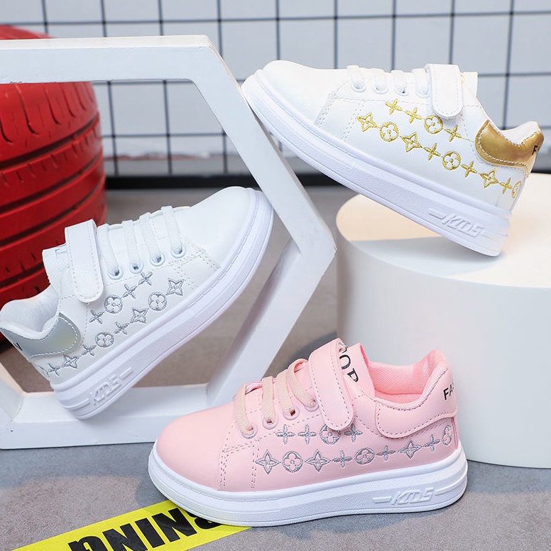 キ ukuran 26-37 Perempuan sneaker anak perempuan sepatu olahraga gadis kecil kualitas baik sepatu ola