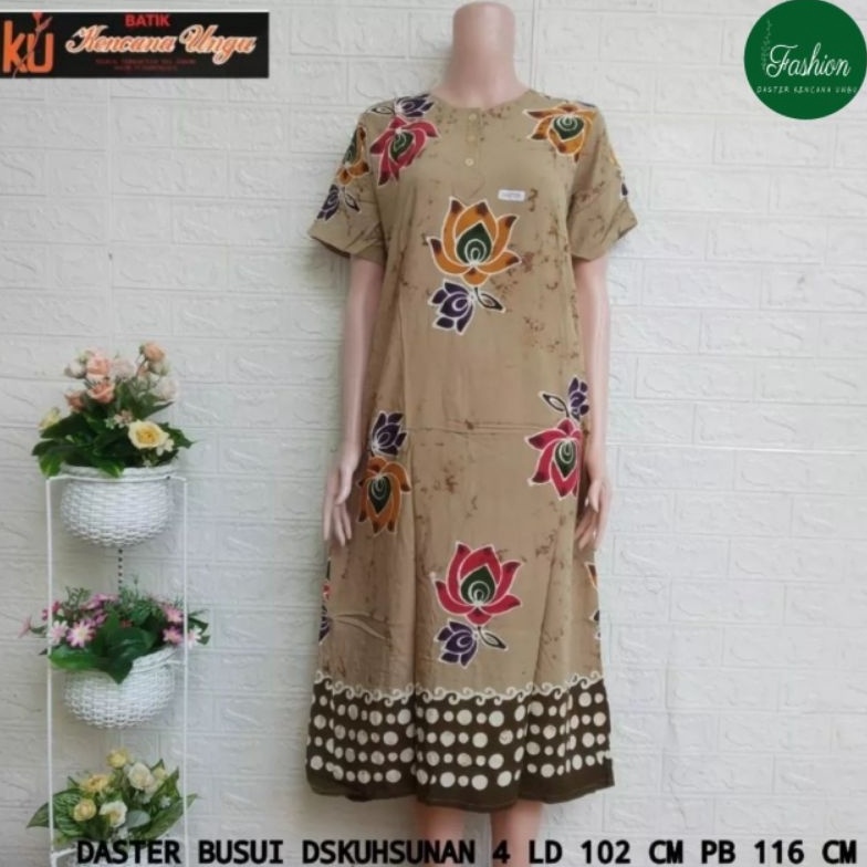 ☛ Tampil fashionable Fashion Daster Sunan Batik Kencana Ungu Kuh Ld 102cm Asli / ori(sinal)