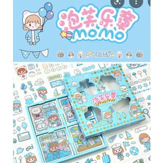 

VMRD1867 【murah】 [GS] Stiker Momo 100 pcs box 100pcs 2d lembar Botol Minum Viral Korea Anak