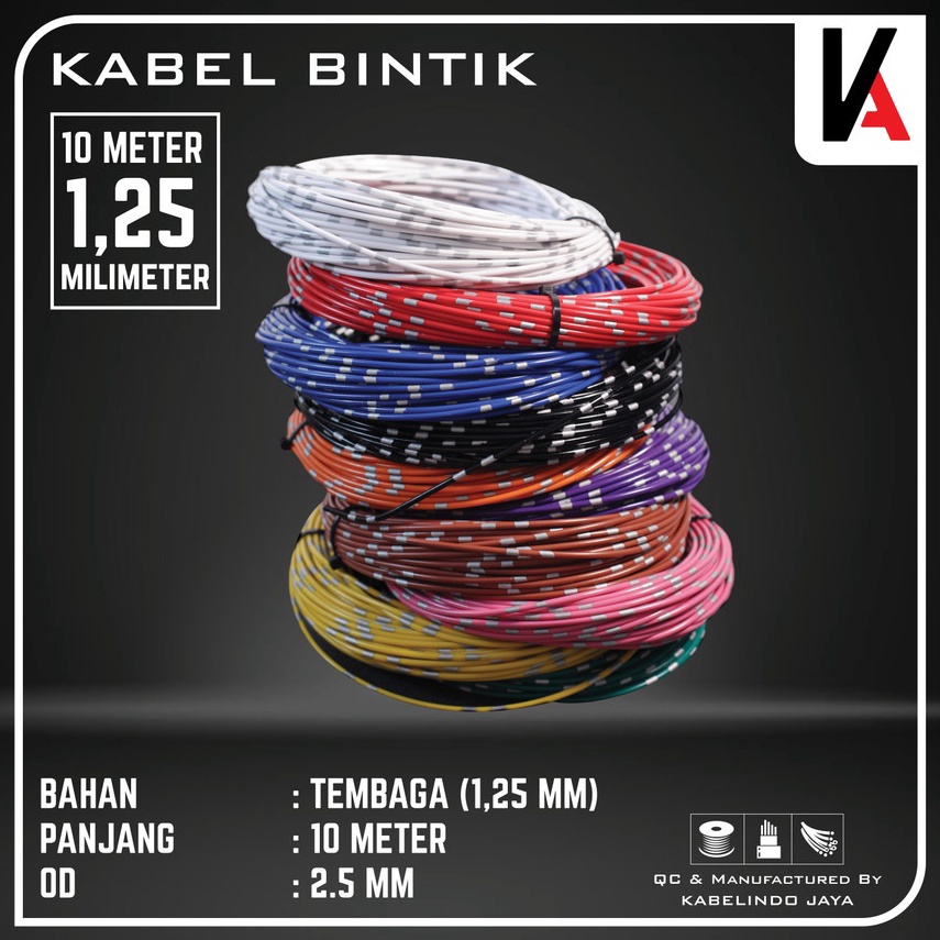 ✪ChG KABEL BINTIK / KABEL BODY / KABEL OTOMOTIF MOBIL MOTOR 1.5MM x 10M KUALITAS ASTRA ✷ ♪