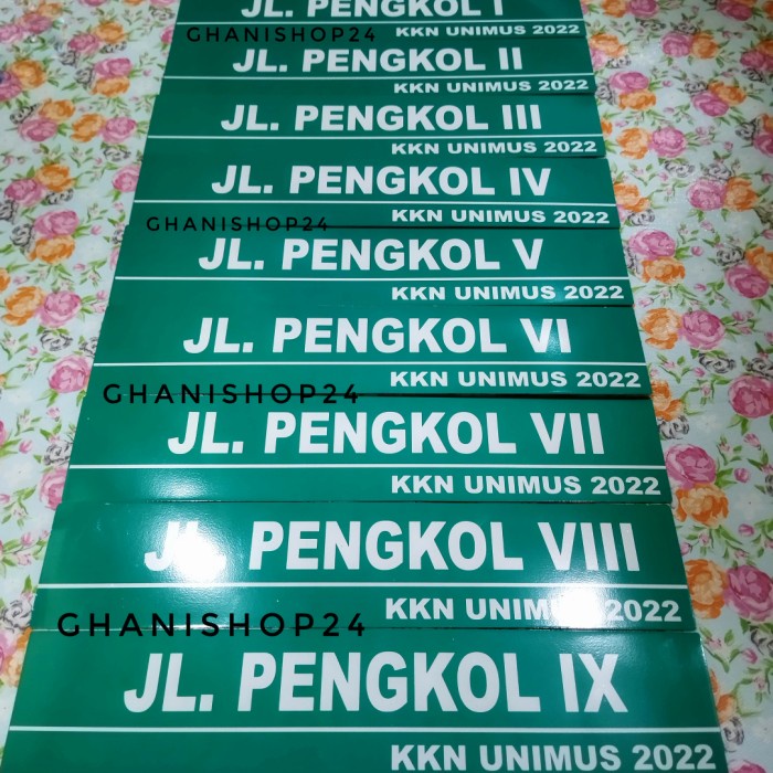 Terlaris Plang Nama Jalan Ukuran Panjang 50Cm Alumunium Plat