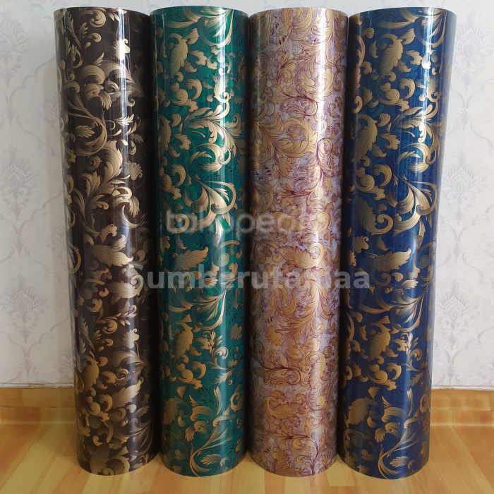 Terlaris Penutup Pagar Rumah Fiber Motif Batik Emas