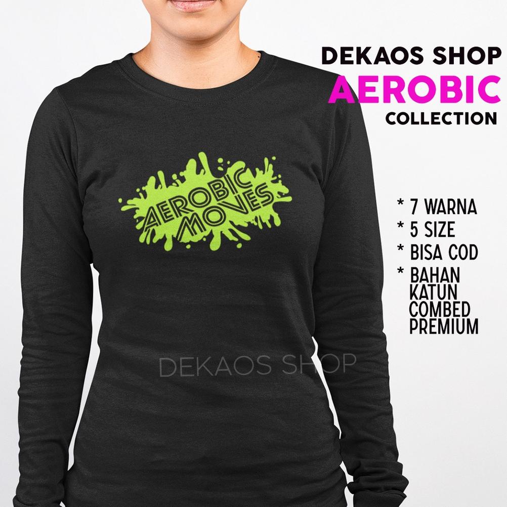 Trending Baju Senam Wanita Aerobic / Baju Senam Wanita Lengan Panjang / Kaos Senam Wanita Lengan Pan