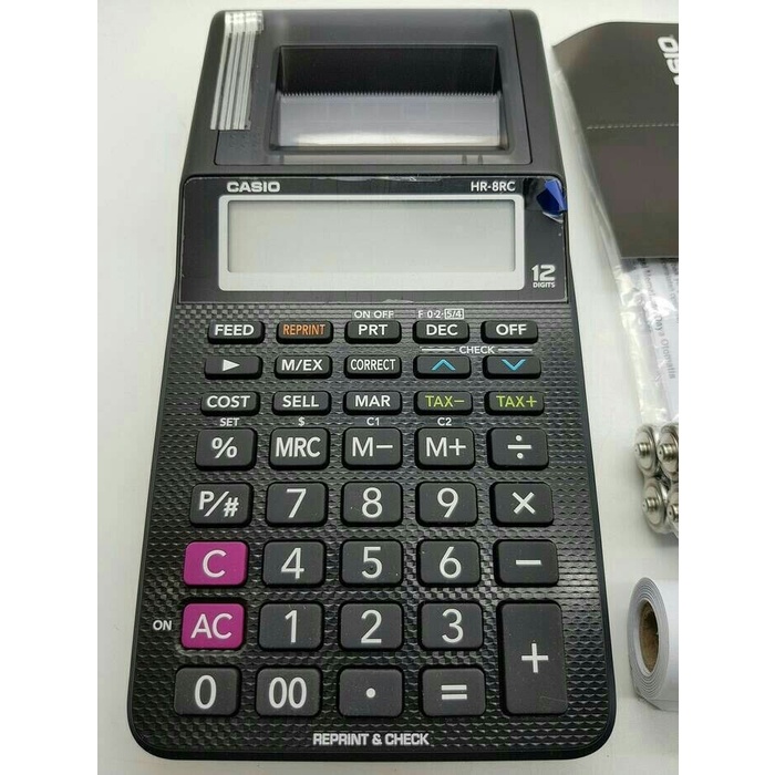 

Kalkulator Calculator Casio Hr-8Rc Hr8Rc Reprint Check Original Resmi