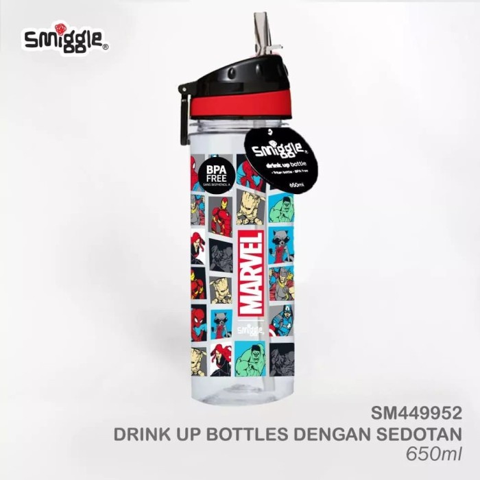 Terlaris Botol Minum Smiggle Avengers Spiderman Marvel Ironman Guardian Groot
