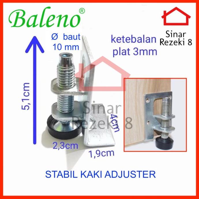 <<<<<] Stabil Kaki Leg Adjuster / Wardrobe Kitchen Lemari Foot Dapur Meja