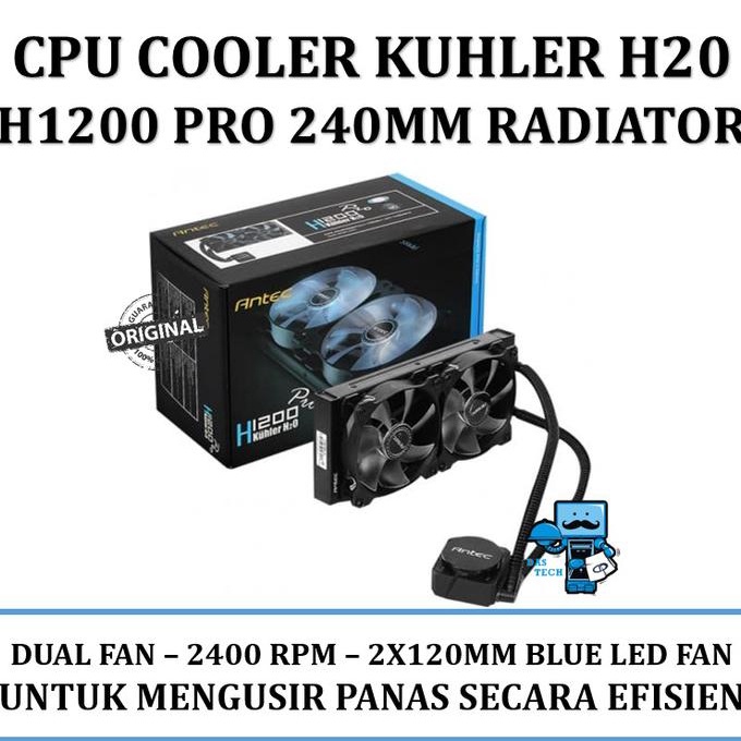 CPU Cooler Antec Khler H2O H1200 PRO 240mm radiator - Dual Fan