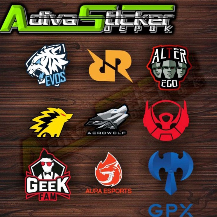 ★★ eJ STIKER HP LOGO ESPORTS MPL/ONIC/EVOS/RRQ DLL e Kemasan Baru ♥.
