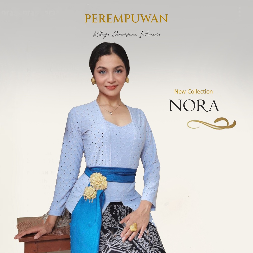 6A9BK SAMAYA - Kebaya Bali Kutu baru Katun Silk Airflow Lengan Lonceng Kutubaru Modern Azzura | Keba