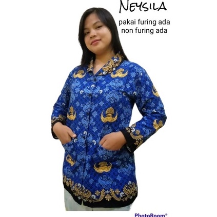 Grosiran Murah seragam korpri batik korpri kerah hitam terbaru standar sop batik korpri bahan ori ba