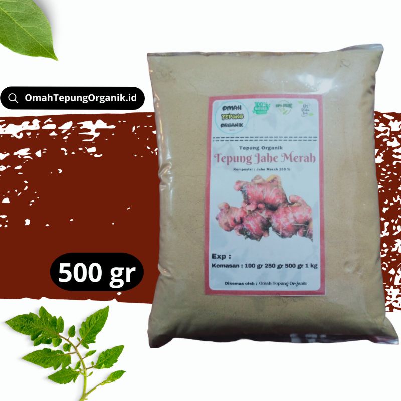 

Tepung JAHE MERAH kemasan 500 gram/Bubuk JAHE MERAH kemasan 500 gram