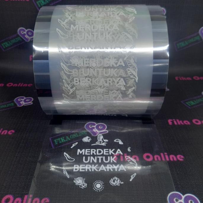 Fika Plastik Lid Cup Sealer Sablon Custom / Desain Custom 1 Roll