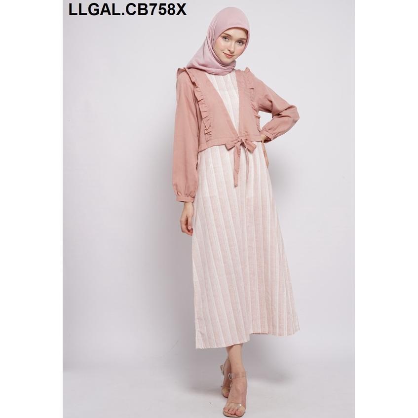 GAB463 gof CRESSIDA GAMIS Fashion Muslim Dress Muslimah Gamis Wanita Polos Motif Bagus Original Keki