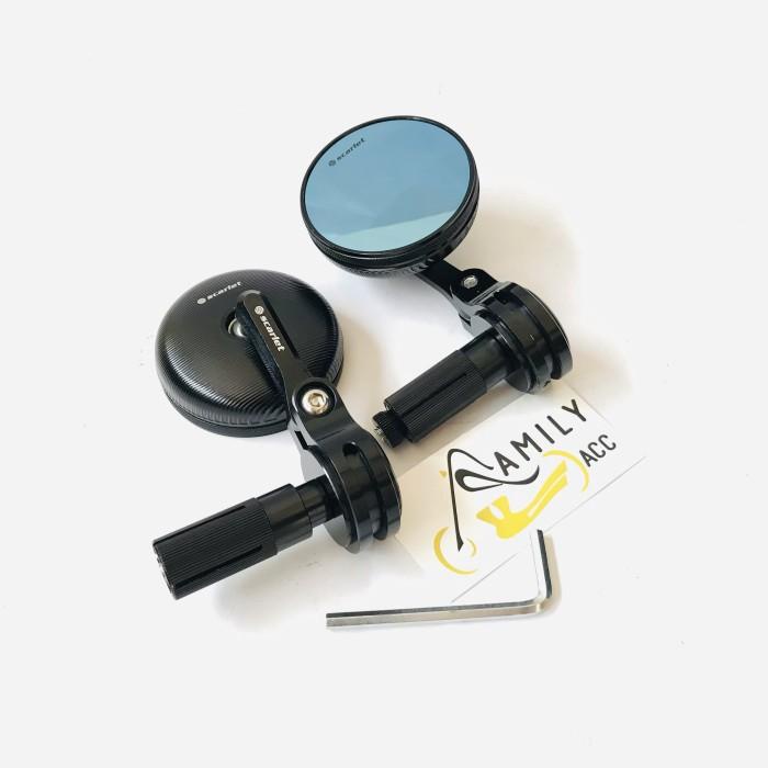 Spion Jalu Bar End Bulat Mini Scarlet Full Cnc Vespa Nmax Aerox Vario