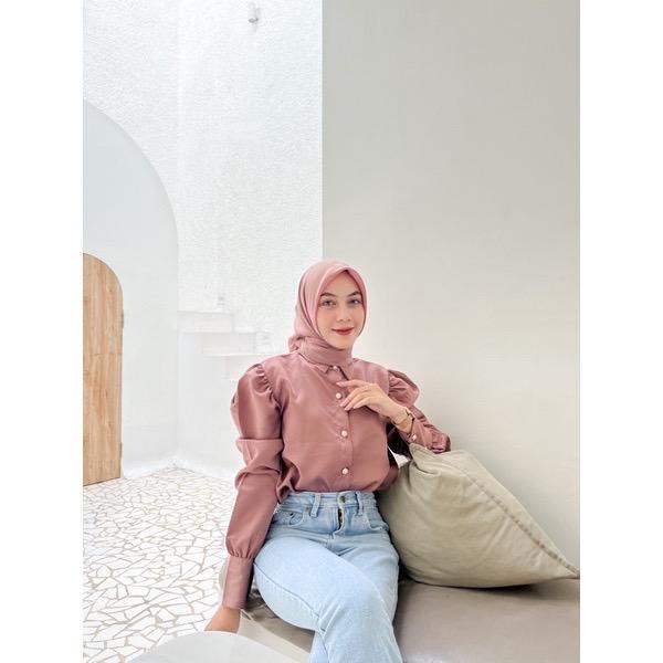 GFS BELLPUFF SATEEN SILK PREMIUM BLOUSE