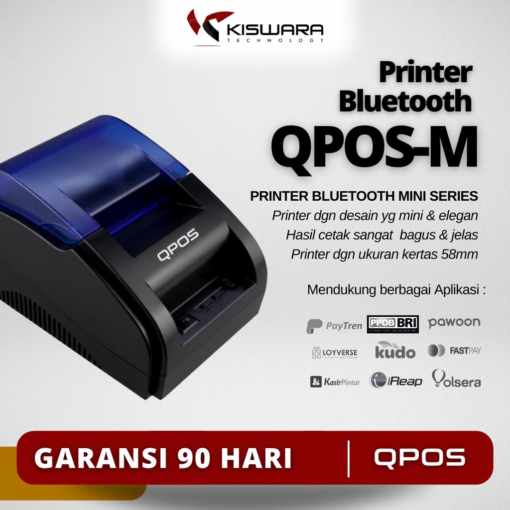 Printer Mini Thermal QPOS 58mm EPM58UB - USB BLUETOOTH