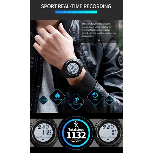 Smartwatch Jam Tangan Pintar Bluetooht Koneksi Smartphone Jam Sporty