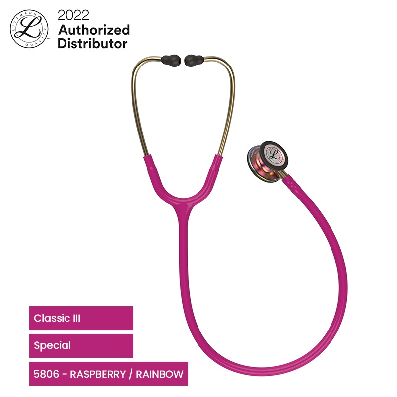 3M Littmann Classic III Stethoscope / Stetoskop Dewasa - RASPBERRY / RAINBOW - 5806