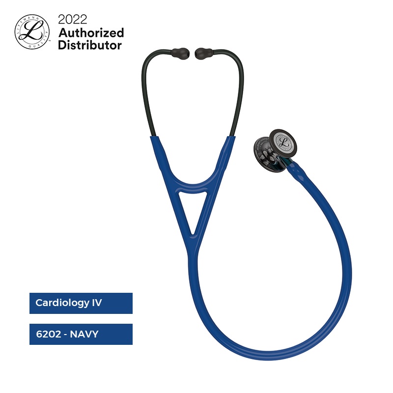 3M Littmann Cardiology IV Stethoscope / Stetoskop - NAVY, H.P. SMK, BLUE STEM - 6202