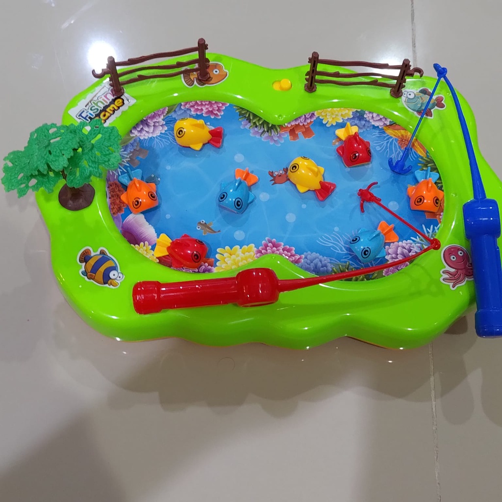 Mancing Ikan fishing game Kolam Magnet mainan anak toys SNI Import kolam air ikan edukasi anak