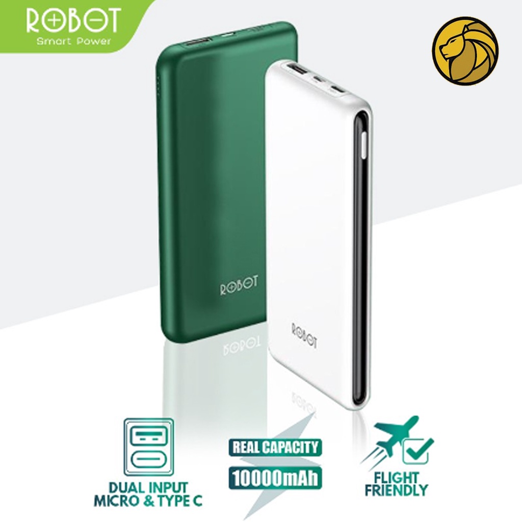 Power Bank Robot RT180 10000 mAh Dual Port Type C &amp; Micro