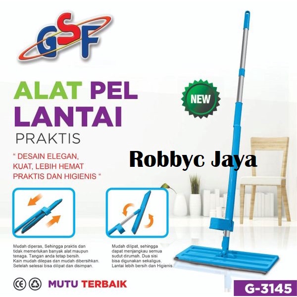 GSF Alat Pel Lantai Praktis Flat Mop G-3145 | Flat Mop Tarik Serbaguna
