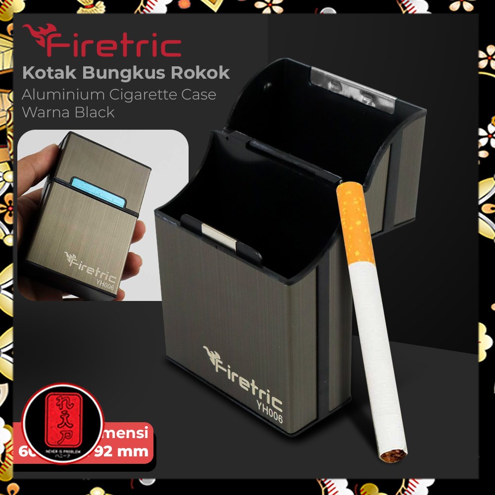 Firetric Kotak Bungkus Rokok Elegan Aluminium Cigarette Case