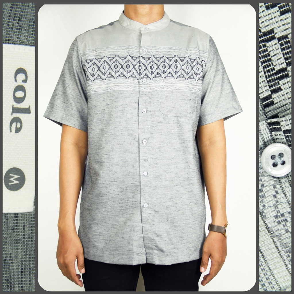 CLE Baju Muslim Pria Lengan Pendek Hijau Tosca 11 | Pakaian Solat Pria | Baju Koko