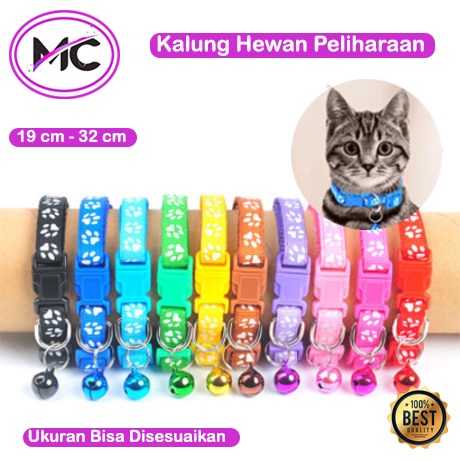 Kalung Kucing Lonceng Besar Nyaring Warna Warni Motif Lucu Kalung Anjing Penanda Hewan Peliharaan