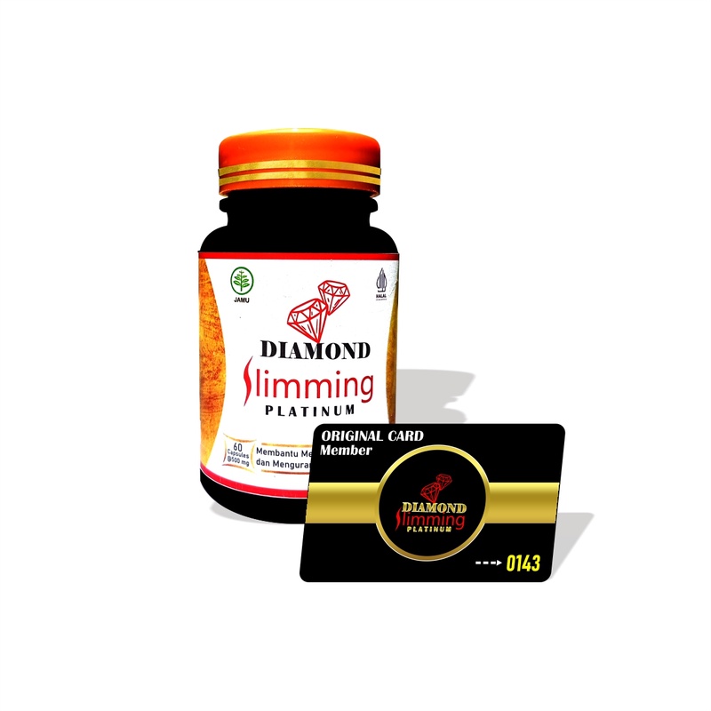 Diamond Slimming Platinum - Original [ CARD MEMBER ] Isi 60 Kapsul Obat Diet Ampuh