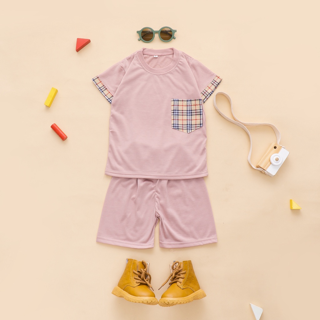 Top Kid Setelan Pendek Anak Rio Motif Kombinasi 2-9 Tahun 014