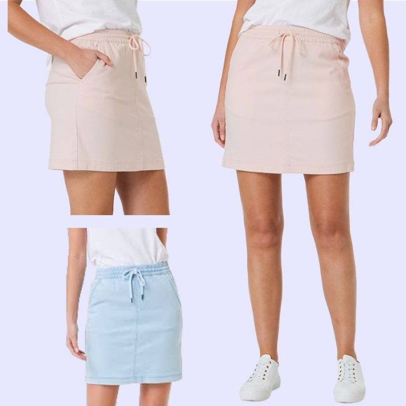 BAWAHAN ROK DENIM WANITA ANKO 07 KNIT DENIM SKIRT