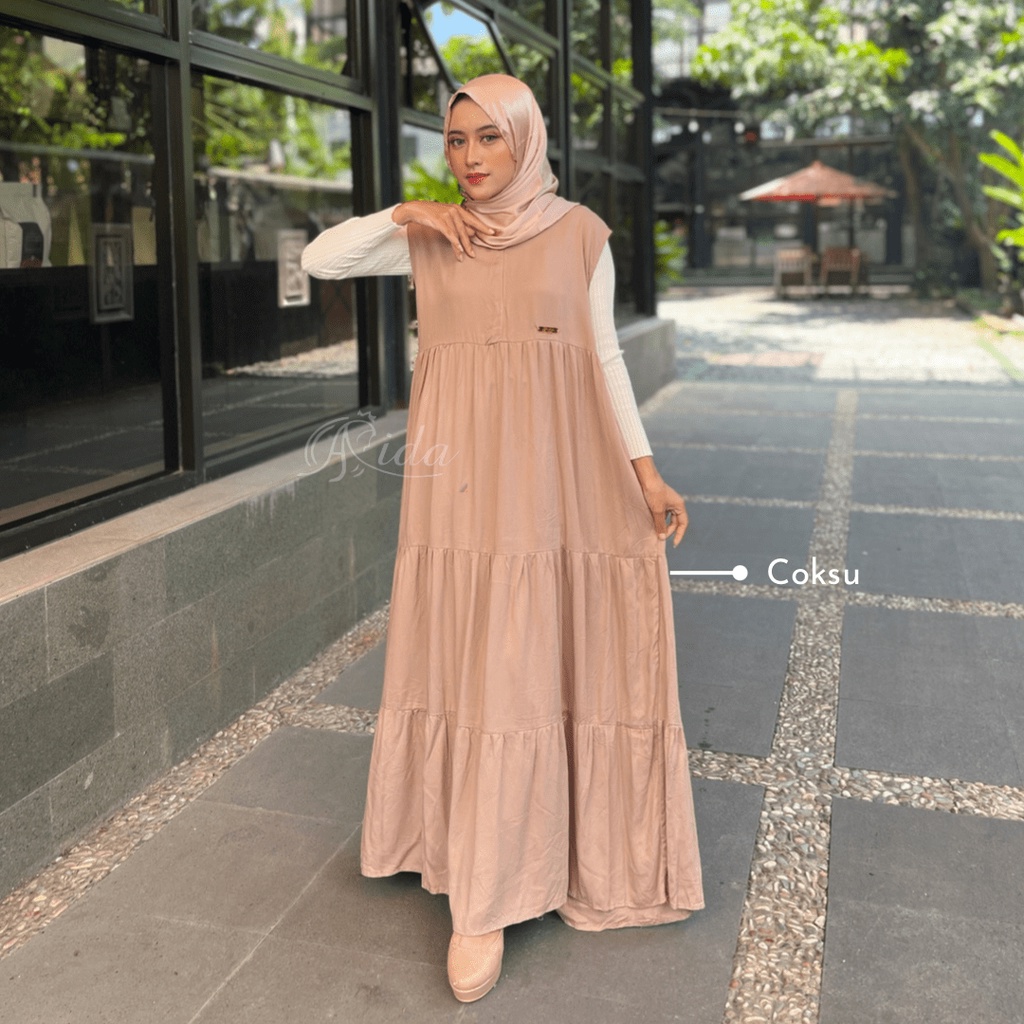 Belva Inner Dress Sleveless Tanpa Lengan Grade A