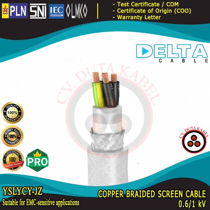 Kabel YSLYCY-JZ 4x4 mm2 DELTA /4x4mm2/4x4 mm2/4x4mm2/4 x 4