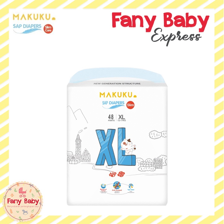 MAKUKU SAP DIAPERS SERIES SLIM JUMBO PANTS / (POPOK)