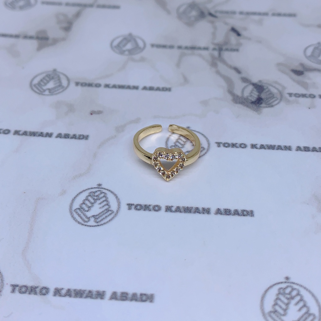 Cincin Anak Perempuan Xuping Gold Motif Permata Love *11