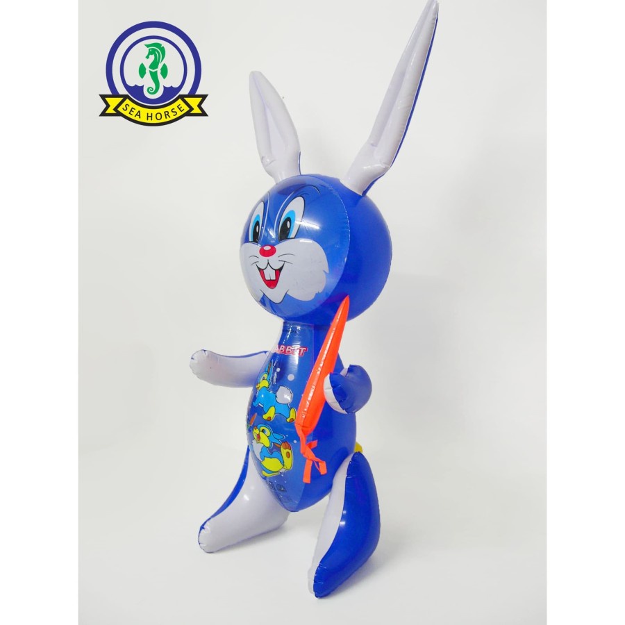 Mainan Anak Balon Tiup Karakter Kelinci Wortel Bahan PVC SNI Best Quality
