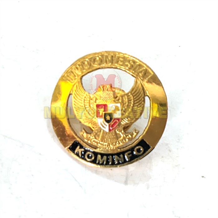 Pin Kominfo Garuda Bulat Pin Bros Garuda Kominfo