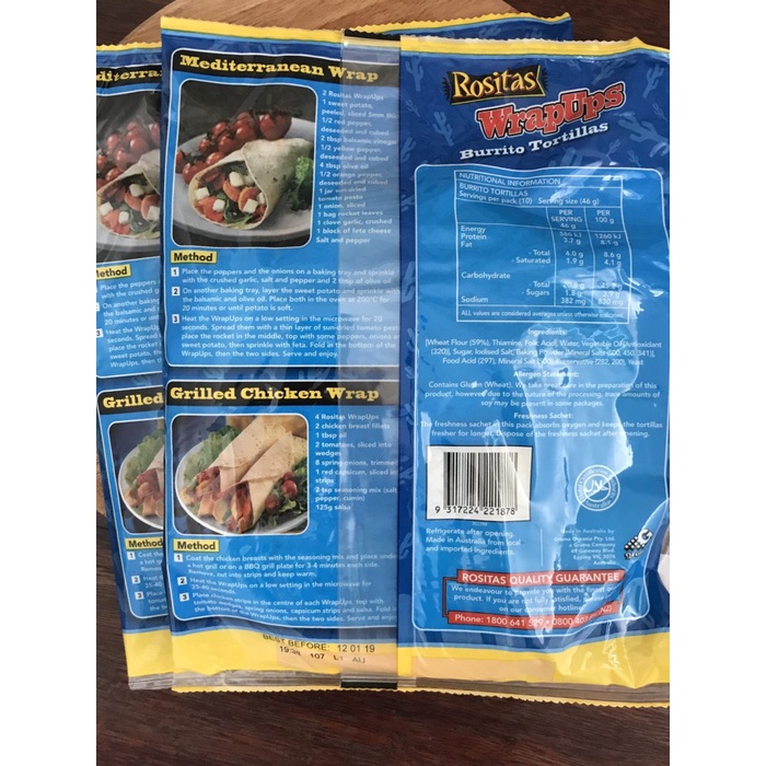 

Rositas Tortilla Burrito / Tortila Wrap 10 LEMBAR