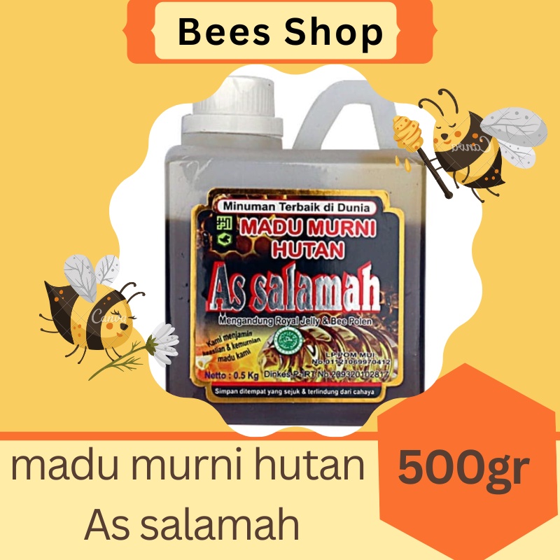 

Madu Murni Hutan As Salamah Honey 500 gr Plus Royal Jelly & Bee Polen Original 100%