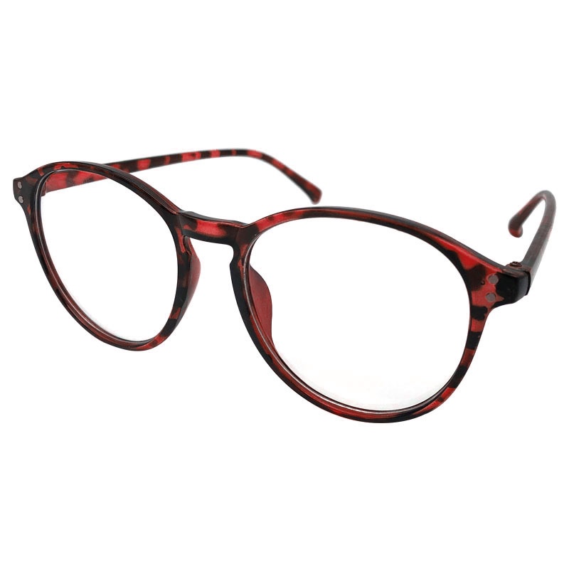 PROMO& Kacamata TransparanAnti Radiasi Wanita Kacamata Korea Wanita Fashion Retro Bentuk Kotak Eyeglasses P-D_Tortoiseshell