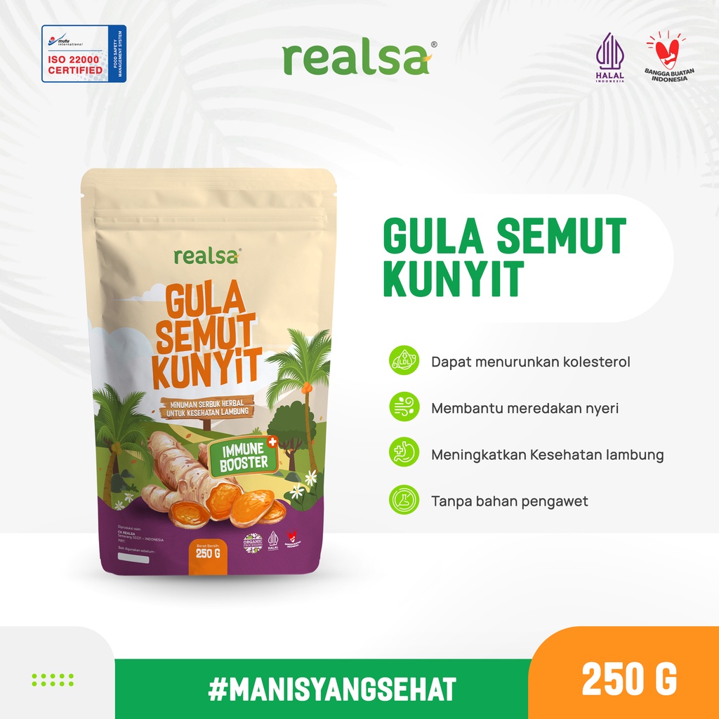 

Gula Semut Kunyit Natural 250 gram - Gula Bubuk Kunyit REALSA