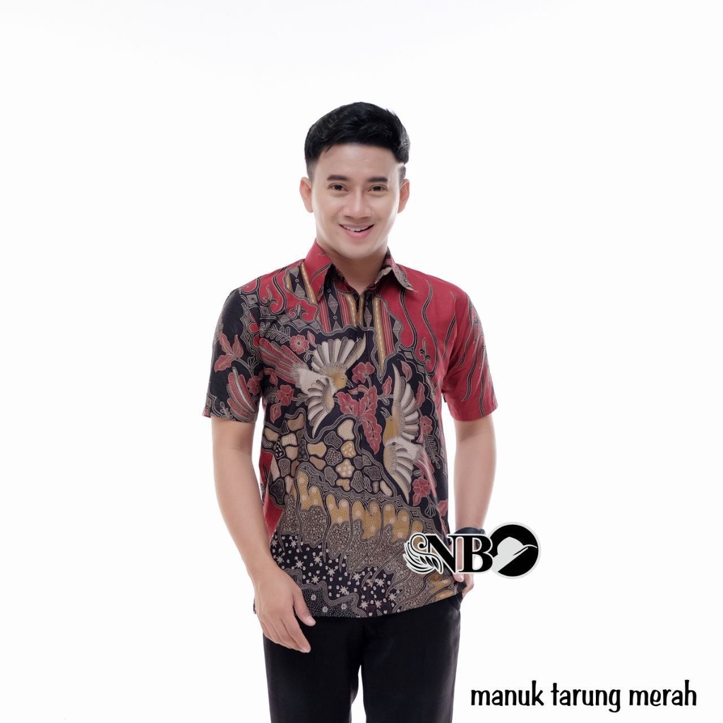 Hem Batik Pria Lengan Pendek - Baju Batik Pria Lengan Pendek M L XL XXL