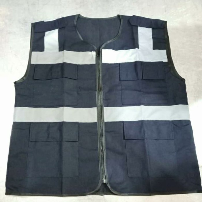 Terlaris Rompi Rompi Drill 4 Kantong Biru Navy